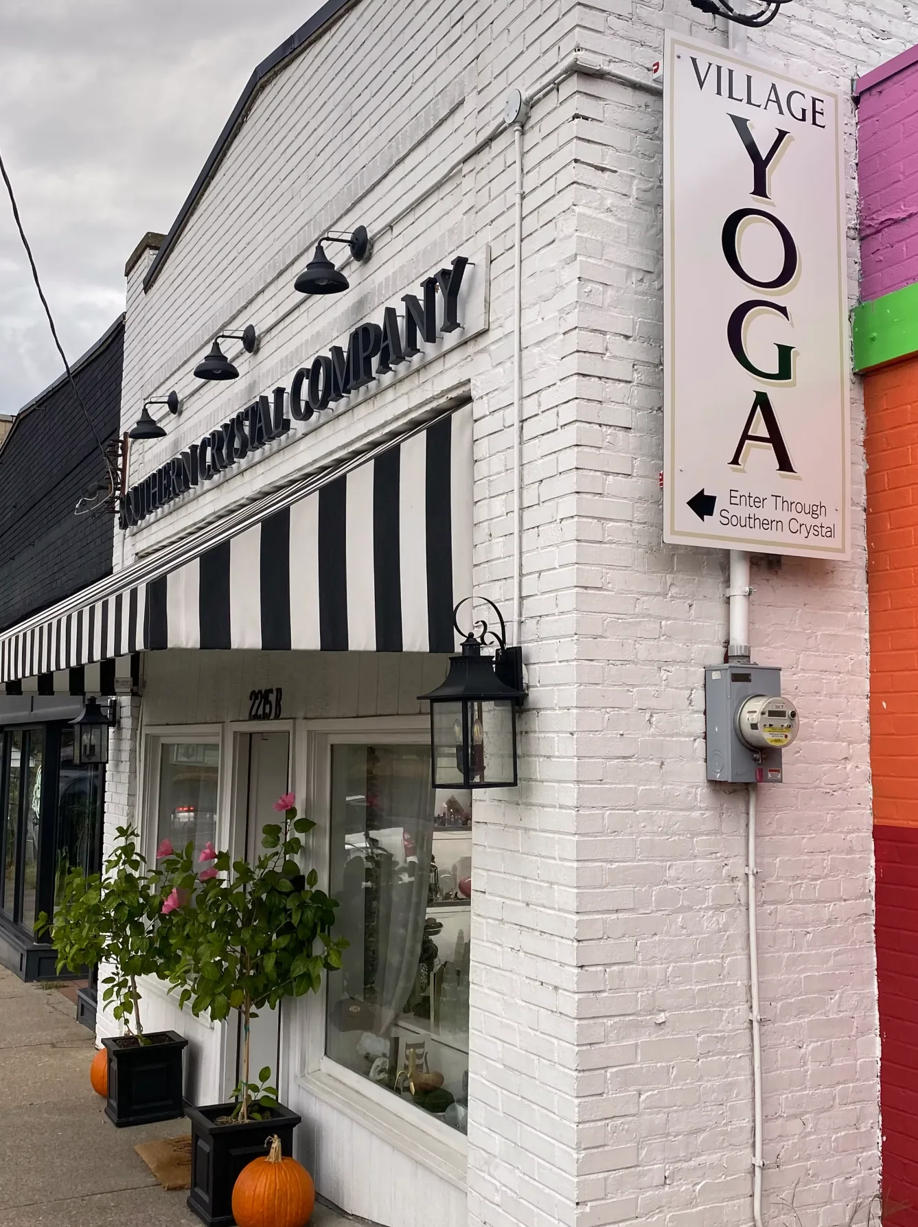 Village Yoga entrance through Southern Crystal Company at 2215B Old Hickory Boulevard